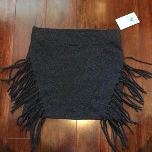 Rip Curl gray skirt with fringe detailing